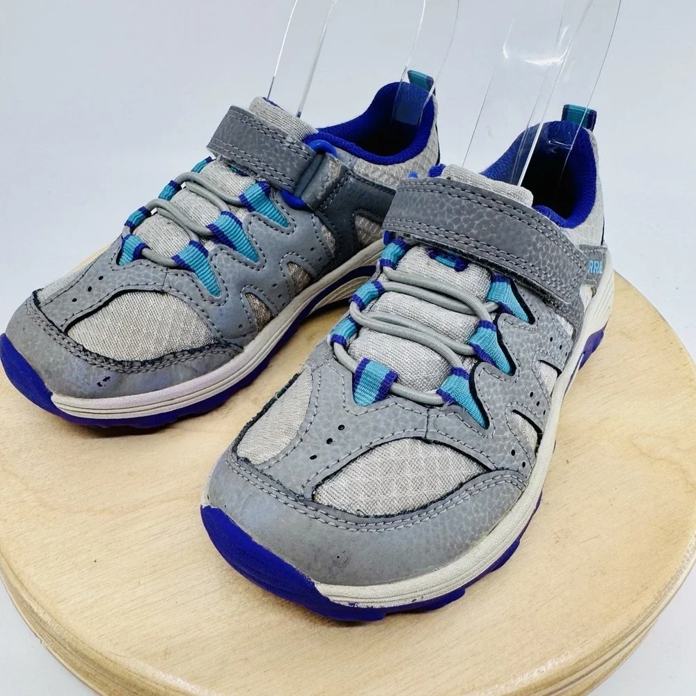 Merrell Trail Chaser Waterproof Shoes Kids 11 Gray Purple Hiking Sneakers